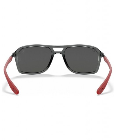 Men's Sunglasses RB4329M Scuderia Ferrari Collection 57 TRASPARENT GREY/GREY MIRROR SILVER $58.80 Mens