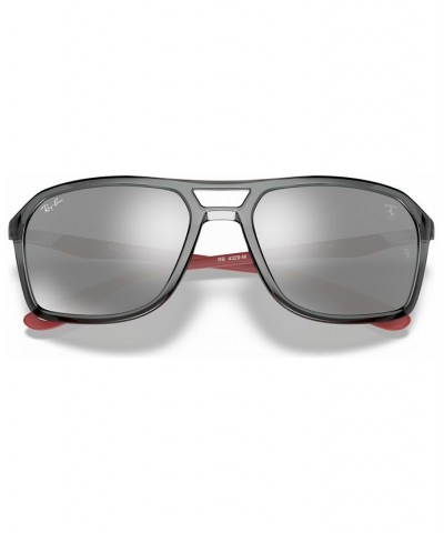 Men's Sunglasses RB4329M Scuderia Ferrari Collection 57 TRASPARENT GREY/GREY MIRROR SILVER $58.80 Mens