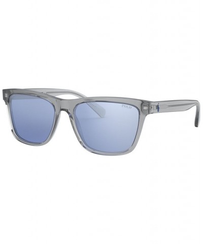 Sunglasses 0PH4167 TRANSPARENT GREY/LIGHT BLUE MIRROR SILVER $18.60 Unisex