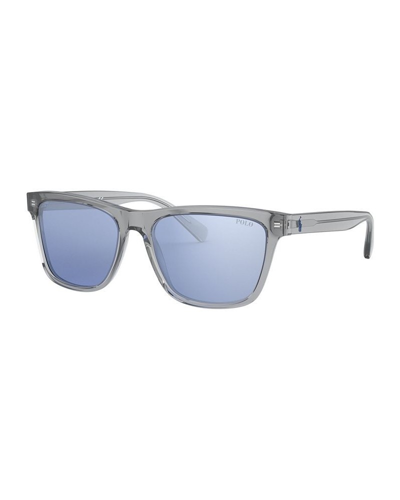 Sunglasses 0PH4167 TRANSPARENT GREY/LIGHT BLUE MIRROR SILVER $18.60 Unisex