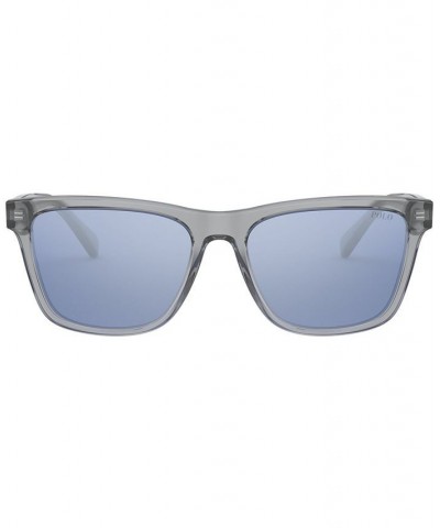 Sunglasses 0PH4167 TRANSPARENT GREY/LIGHT BLUE MIRROR SILVER $18.60 Unisex