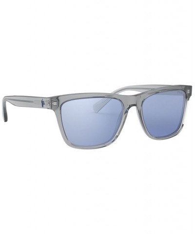 Sunglasses 0PH4167 TRANSPARENT GREY/LIGHT BLUE MIRROR SILVER $18.60 Unisex