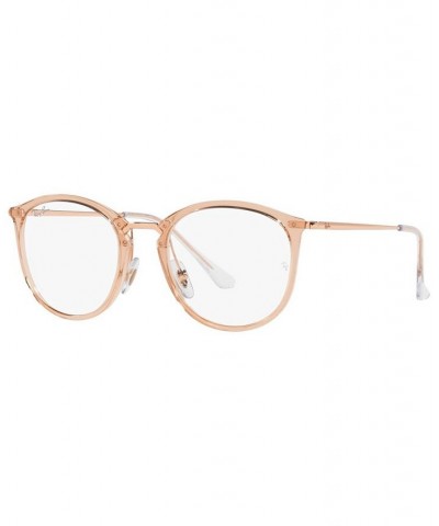 RX7140 Women's Square Eyeglasses Trasparent Light Brown $44.66 Womens