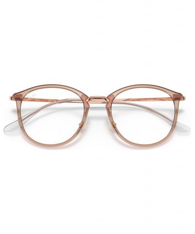 RX7140 Women's Square Eyeglasses Trasparent Light Brown $44.66 Womens