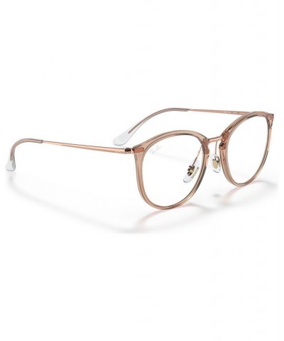 RX7140 Women's Square Eyeglasses Trasparent Light Brown $44.66 Womens