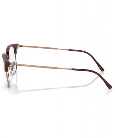 Unisex Square Eyeglasses RX721651-O Bordeaux On Rose Gold-Tone $57.30 Unisex