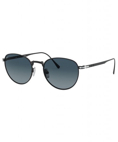 Men's Sunglasses PO5002ST MATTE BLACK/AZURE GRADIENT BLUE $50.70 Mens