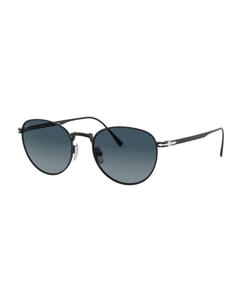 Men's Sunglasses PO5002ST MATTE BLACK/AZURE GRADIENT BLUE $50.70 Mens