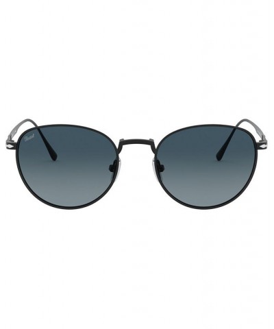 Men's Sunglasses PO5002ST MATTE BLACK/AZURE GRADIENT BLUE $50.70 Mens