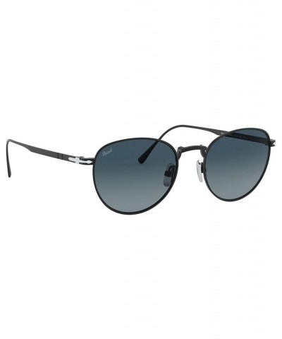 Men's Sunglasses PO5002ST MATTE BLACK/AZURE GRADIENT BLUE $50.70 Mens