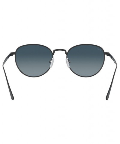 Men's Sunglasses PO5002ST MATTE BLACK/AZURE GRADIENT BLUE $50.70 Mens