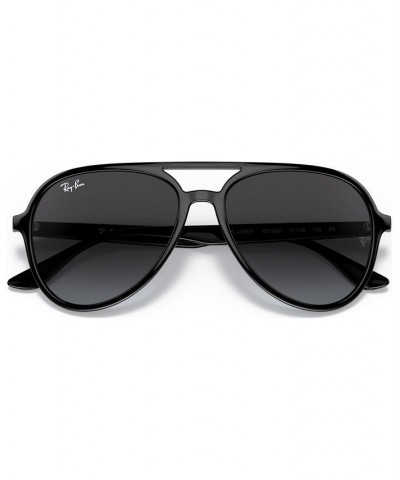 Unisex Low Bridge Fit Sunglasses RB4376F 57 Black $15.50 Unisex