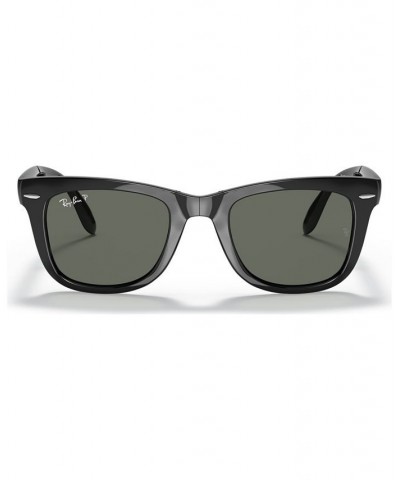 Polarized Sunglasses RB4105 FOLDING WAYFARER Black/Green $51.12 Unisex