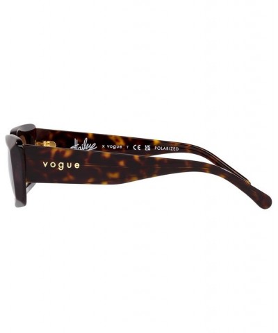 Hailey Bieber x Vogue Eyewear Women's Polarized Sunglasses VO5440S 52 Dark Havana $21.42 Womens