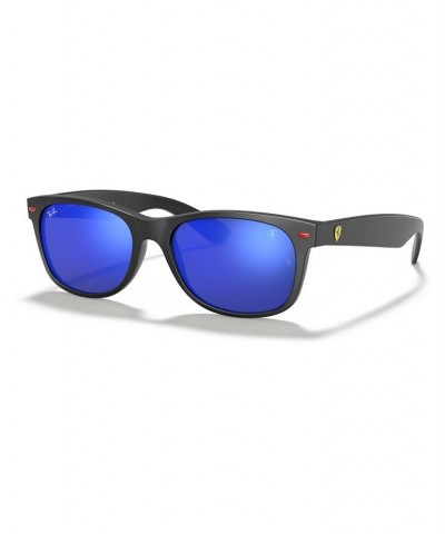 Unisex Sunglasses RB2132M Scuderia Ferrari Collection 55 MATTE BLACK/GREEN MIRROR BLUE $54.60 Unisex