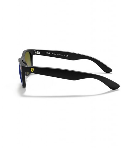 Unisex Sunglasses RB2132M Scuderia Ferrari Collection 55 MATTE BLACK/GREEN MIRROR BLUE $54.60 Unisex