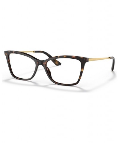 Women's Rectangle Eyeglasses DG334754-O Havana $27.40 Womens