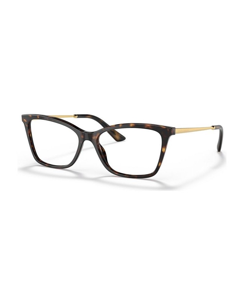 Women's Rectangle Eyeglasses DG334754-O Havana $27.40 Womens