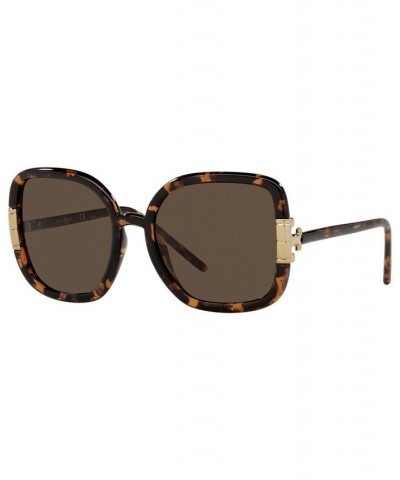 Women's Sunglasses TY9063U 56 DARK TORTOISE/SOLID BROWN $39.48 Womens