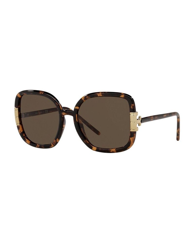 Women's Sunglasses TY9063U 56 DARK TORTOISE/SOLID BROWN $39.48 Womens