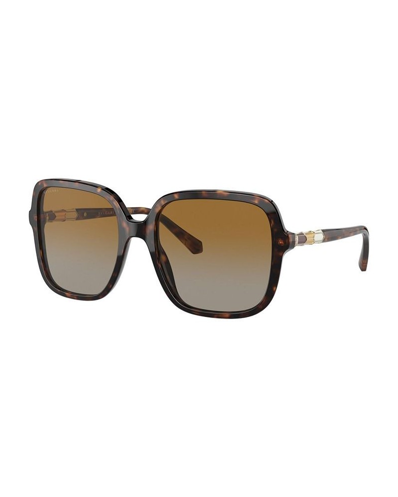 Women's Polarized Sunglasses BV8228B 57 HAVANA $145.53 Womens