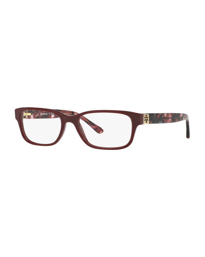 TY2067 Women's Rectangle Eyeglasses Bordeaux $32.80 Womens