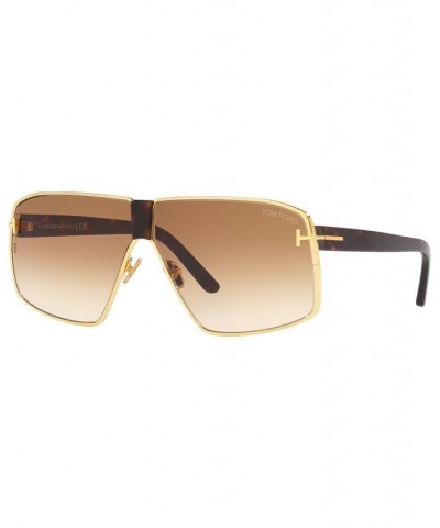 Men's Sunglasses TR001401 66 Gold-Tone Shiny $76.05 Mens