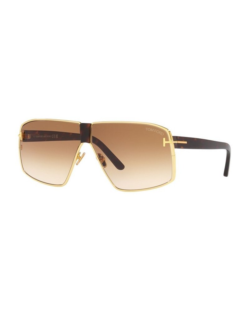 Men's Sunglasses TR001401 66 Gold-Tone Shiny $76.05 Mens