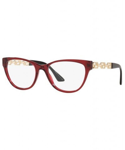 VE3292 Women's Phantos Eyeglasses Bordeaux Transparent $93.00 Womens