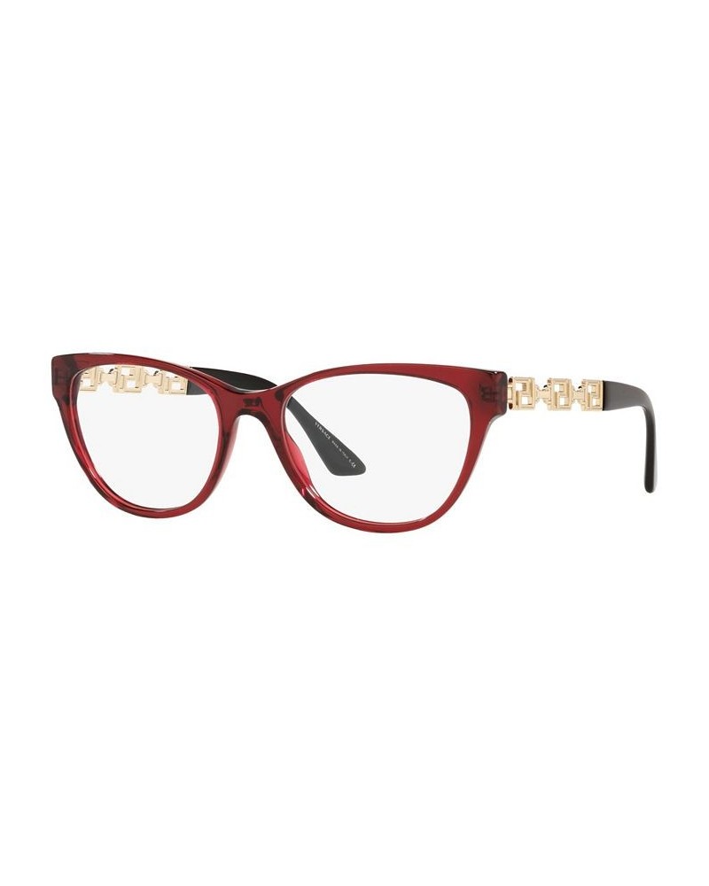 VE3292 Women's Phantos Eyeglasses Bordeaux Transparent $93.00 Womens