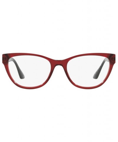 VE3292 Women's Phantos Eyeglasses Bordeaux Transparent $93.00 Womens