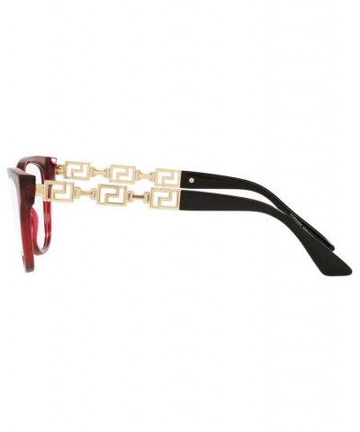 VE3292 Women's Phantos Eyeglasses Bordeaux Transparent $93.00 Womens