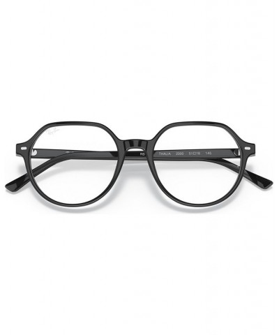 RX5395 Thalia Optics Unisex Square Eyeglasses Black $32.22 Unisex