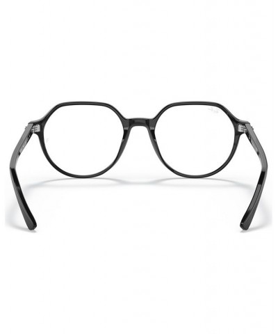 RX5395 Thalia Optics Unisex Square Eyeglasses Black $32.22 Unisex