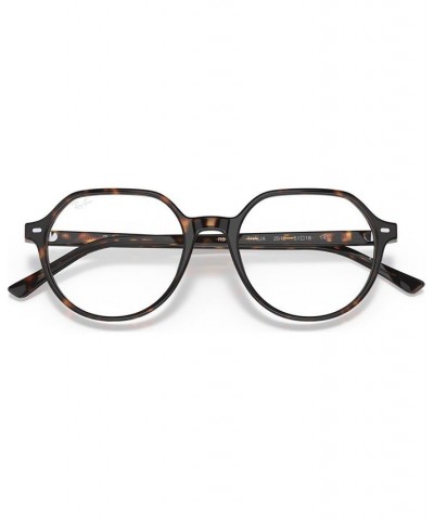 RX5395 Thalia Optics Unisex Square Eyeglasses Black $32.22 Unisex