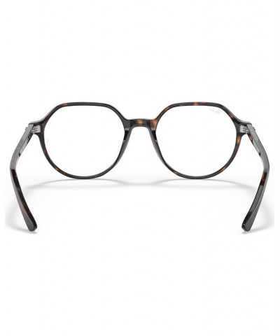 RX5395 Thalia Optics Unisex Square Eyeglasses Black $32.22 Unisex