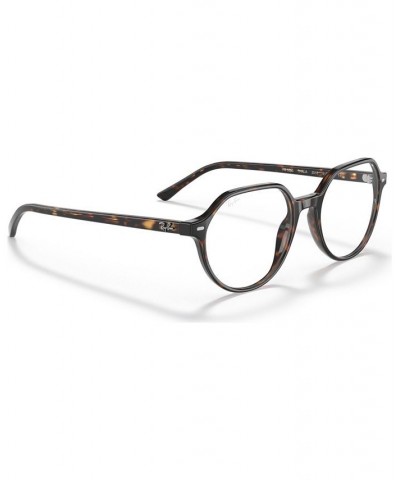 RX5395 Thalia Optics Unisex Square Eyeglasses Black $32.22 Unisex