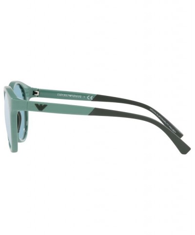 Women's Sunglasses EA4185 47 Shiny Light Blue $21.93 Womens