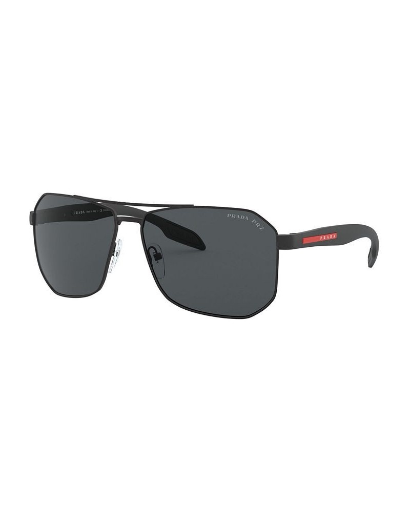 Men's Sunglasses PS 51VS 62 BLACK RUBBER/POLAR GREY $44.33 Mens