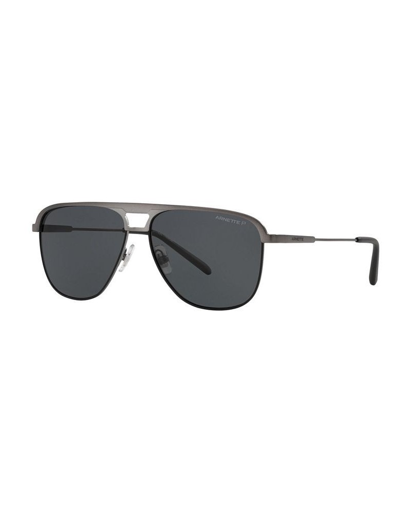 Men's Polarized Sunglasses AN3082 57 GUNMETAL BRUSHED/POLAR GREY $28.50 Mens