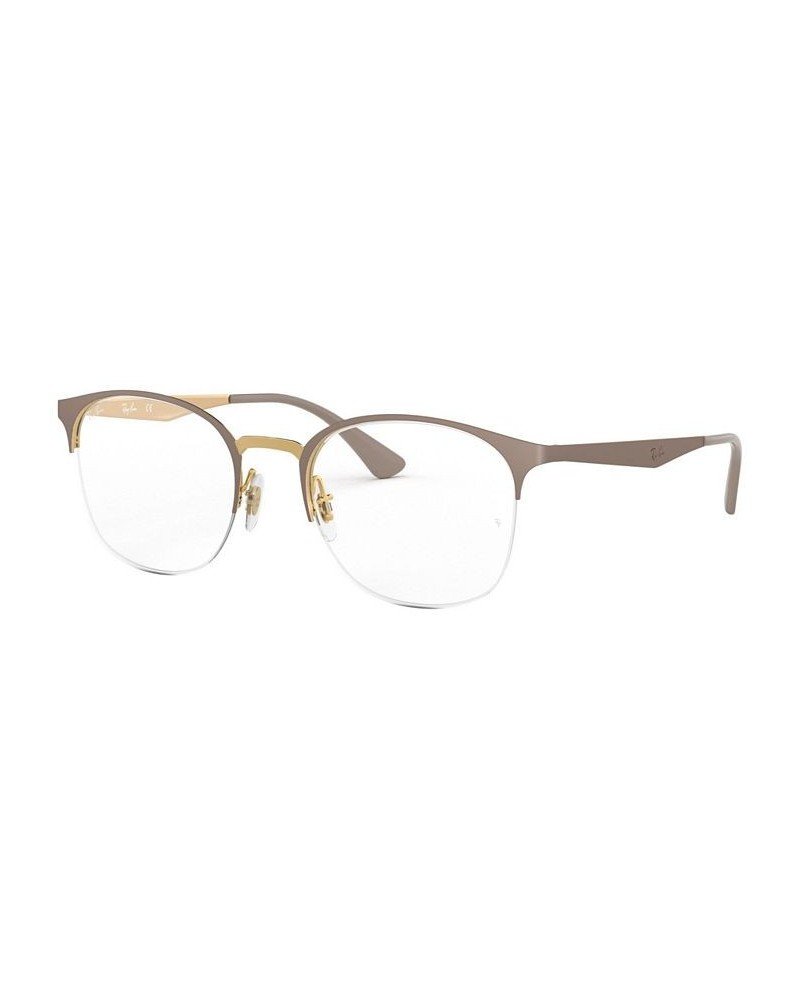 RX6422 Unisex Square Eyeglasses Beige $41.17 Unisex