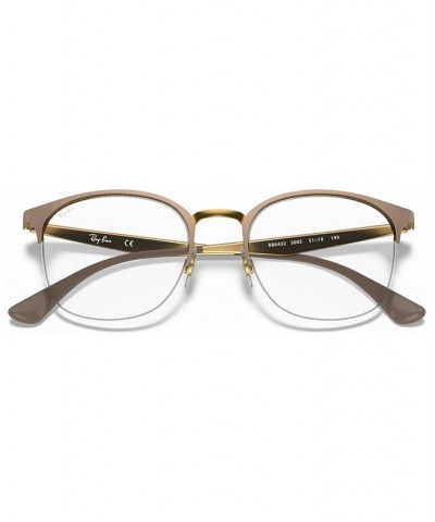 RX6422 Unisex Square Eyeglasses Beige $41.17 Unisex