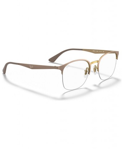 RX6422 Unisex Square Eyeglasses Beige $41.17 Unisex