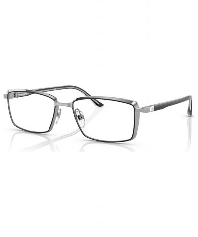 Men's Rectangle Eyeglasses SH2071T56-O Silver-Tone/Black $81.60 Mens