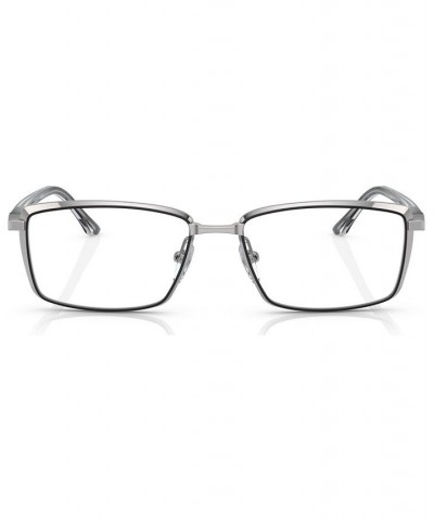 Men's Rectangle Eyeglasses SH2071T56-O Silver-Tone/Black $81.60 Mens