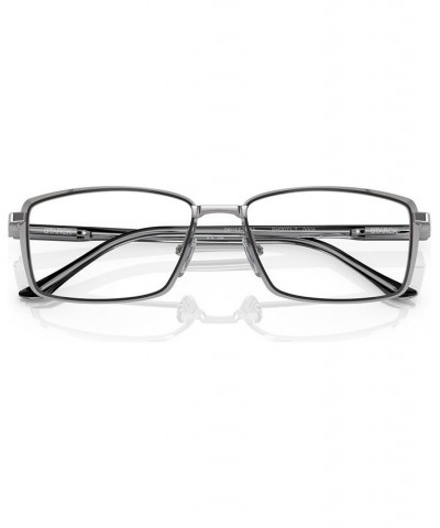 Men's Rectangle Eyeglasses SH2071T56-O Silver-Tone/Black $81.60 Mens