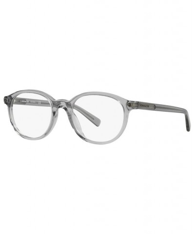 HC6167U Men's Round Eyeglasses Transparent Gray $35.53 Mens