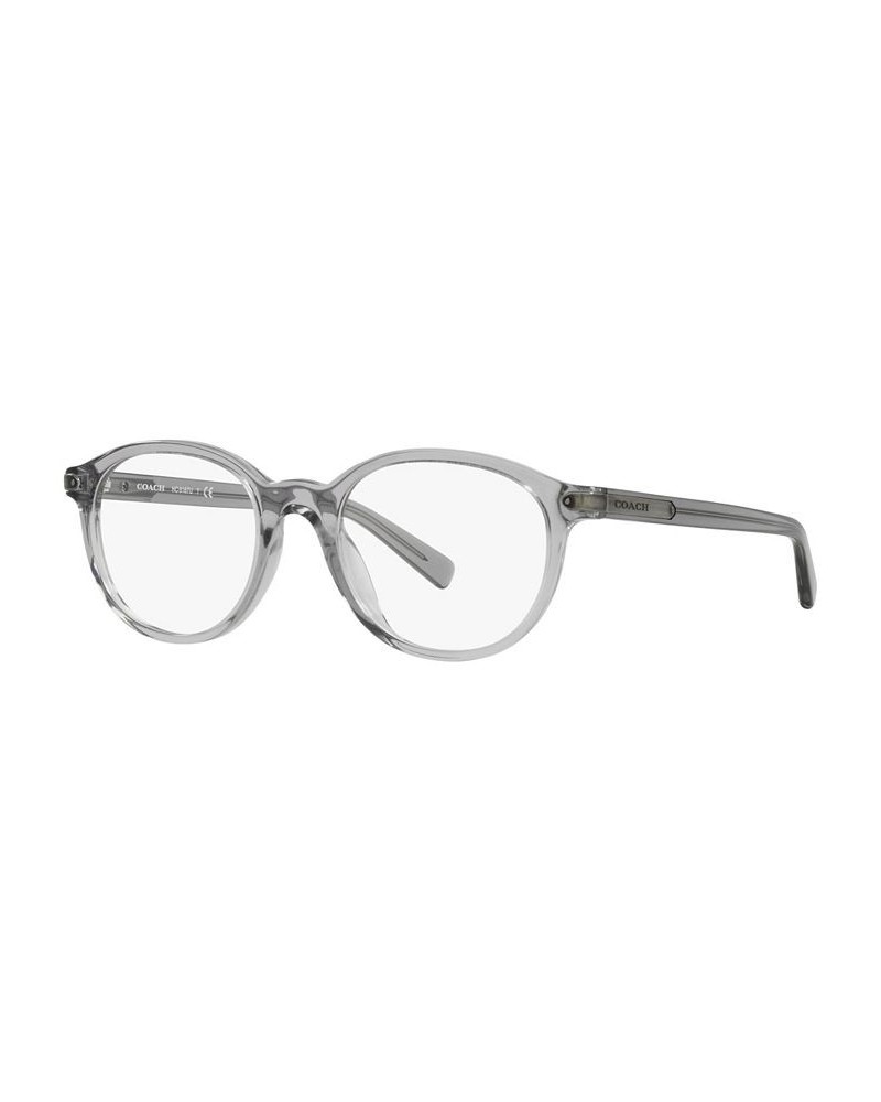 HC6167U Men's Round Eyeglasses Transparent Gray $35.53 Mens