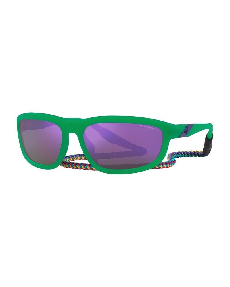 Men's Sunglasses EA4183U 64 Matte Opal Green $38.70 Mens