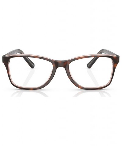 Women's Rectangle Eyeglasses HC612952-O Tortoise on Transparent Pink $23.52 Womens